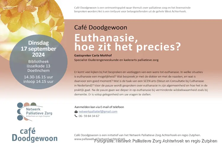 Café Doodgewoon: ‘Euthanasie, hoe zit het precies?’